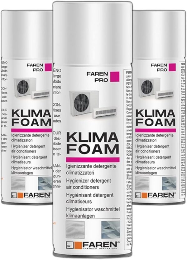 Pulitore Disinfettante Schiumoso KLIMA per Aria Condizionata 3x
