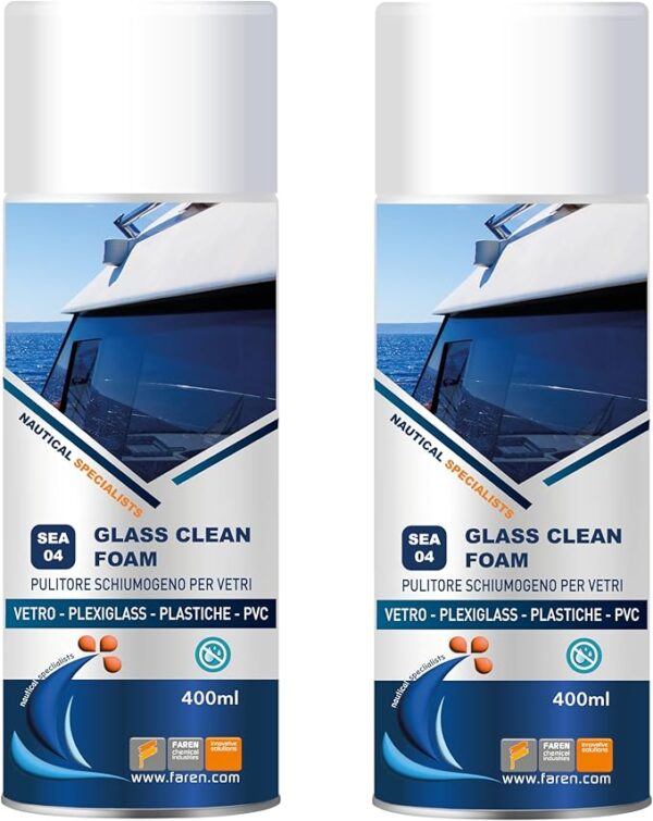 Faren SEA04 Detergente Schiumoso Antimacchia per Vetro e Plastica 400 ml